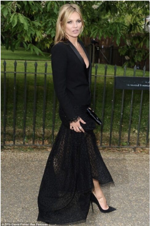 Kate Moss wearing Christian Louboutin So Kate pumps