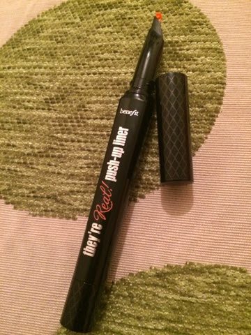 Hand swatch of Benefit They're Real Liner