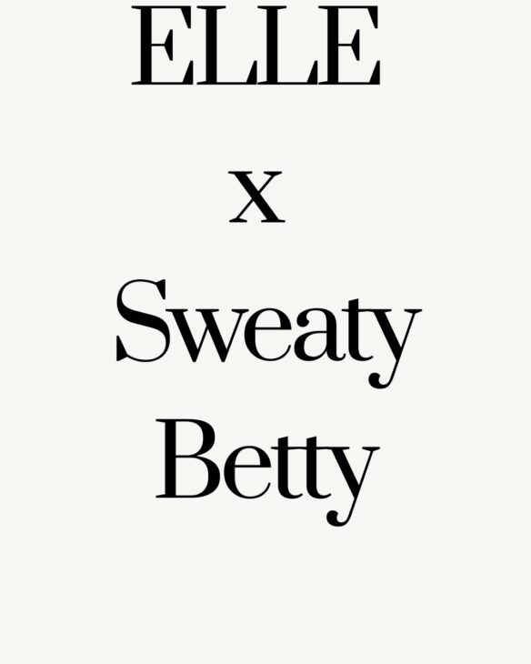 Elle x Sweaty Betty Pilates class collaboration logo.