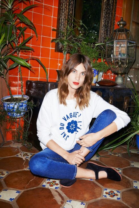 Campaign promotional image for Alexa Chung for AG Jeans.