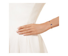 Monica Vinader Atlantis thin cuff bracelet in 18ct rose gold vermeil and lapis