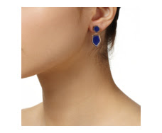 Monica Vinader Atlantis cocktail earrings in 18ct rose gold vermeil and lapis