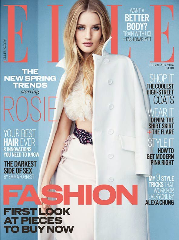 ELLE UK February Staring Rosie Huntington-Whiteley