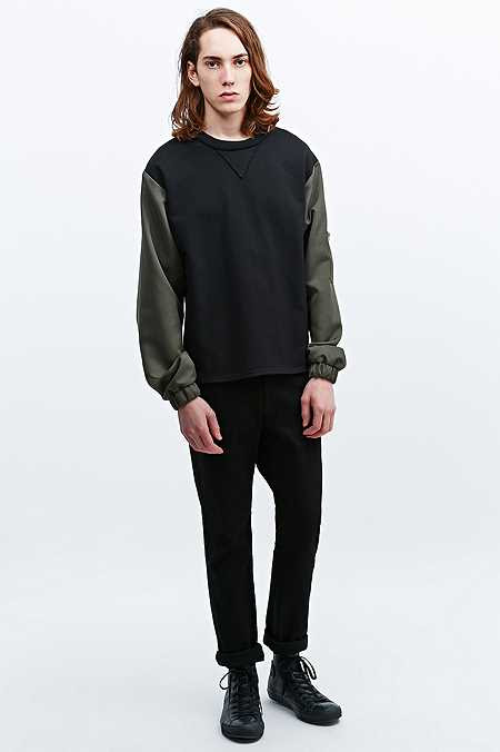 Urban Renewal Deep Eddys loopback MA1 sleeve pocket sweatshirt in black