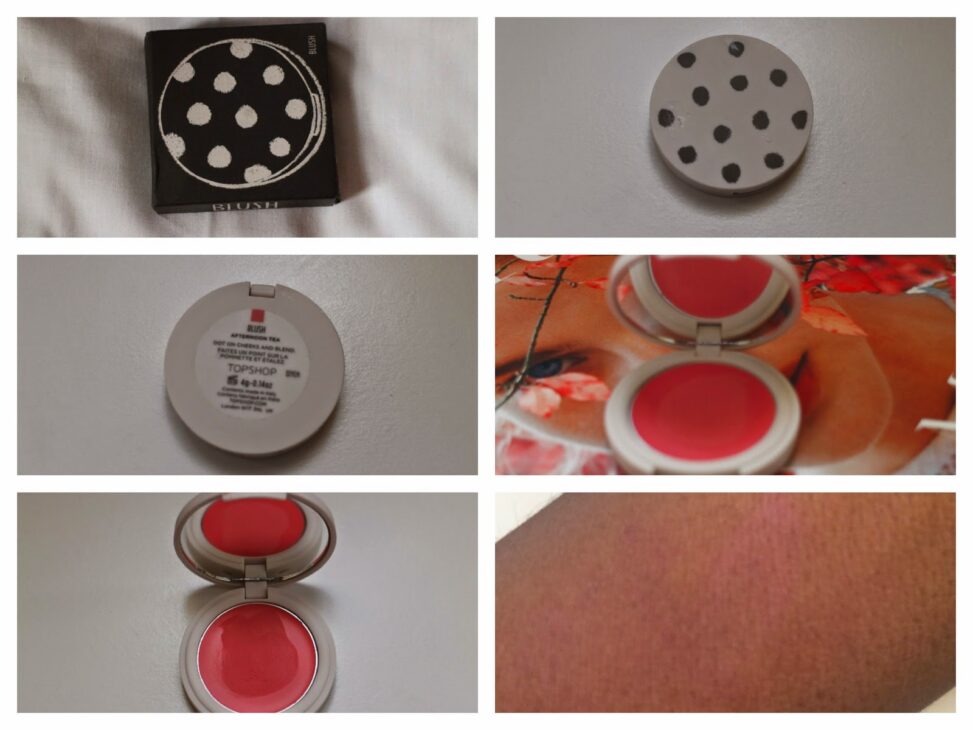 Topshop Cream Blush in Afternoon Tea soft pink pot and swatch