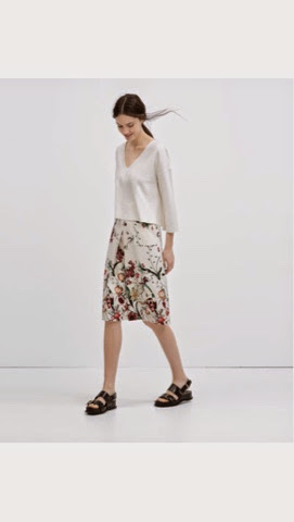 Zara bell sleeve crop top in cream on hanger